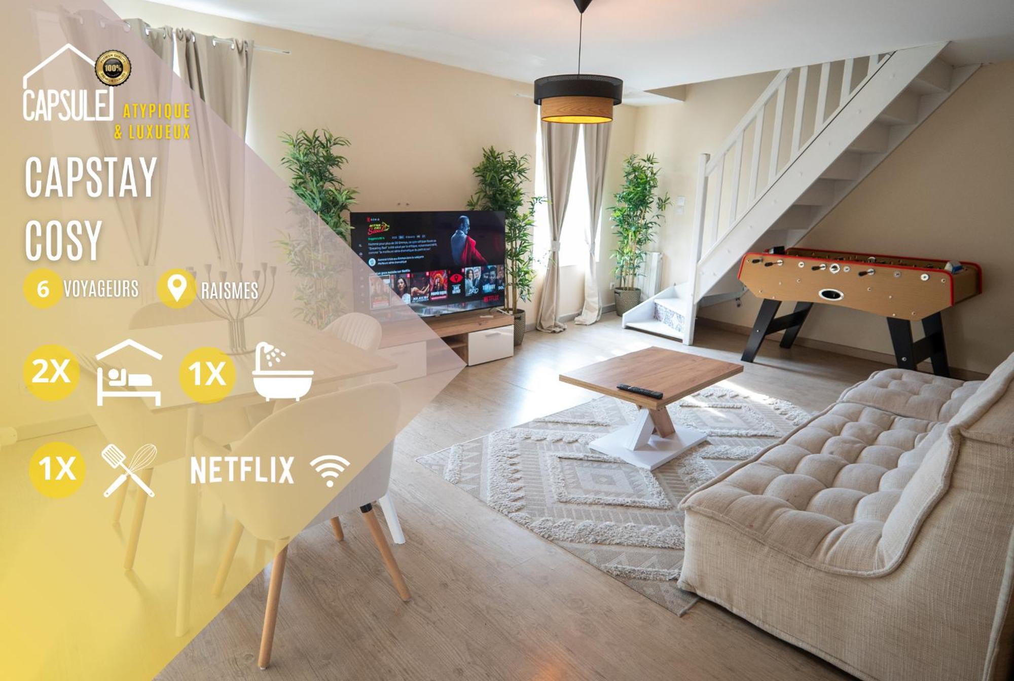 Capstay Cosy Centre 2 Chambres Babyfoot & Netflix Raismes Экстерьер фото